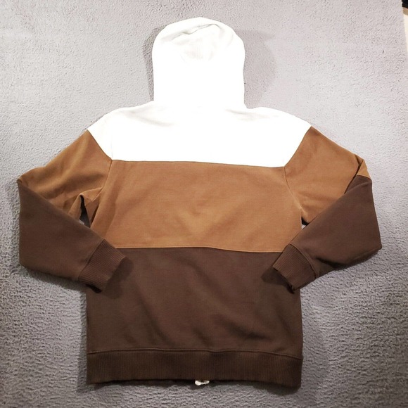 Vintage Kirra Hoodie Womens Extra Large Brown White Striped Full Zip Skater Punk - Picture 10 of 14